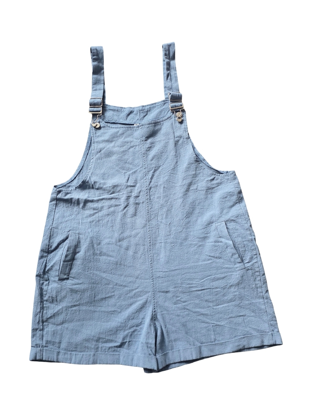 Light Blue Women's Denim Short Overalls